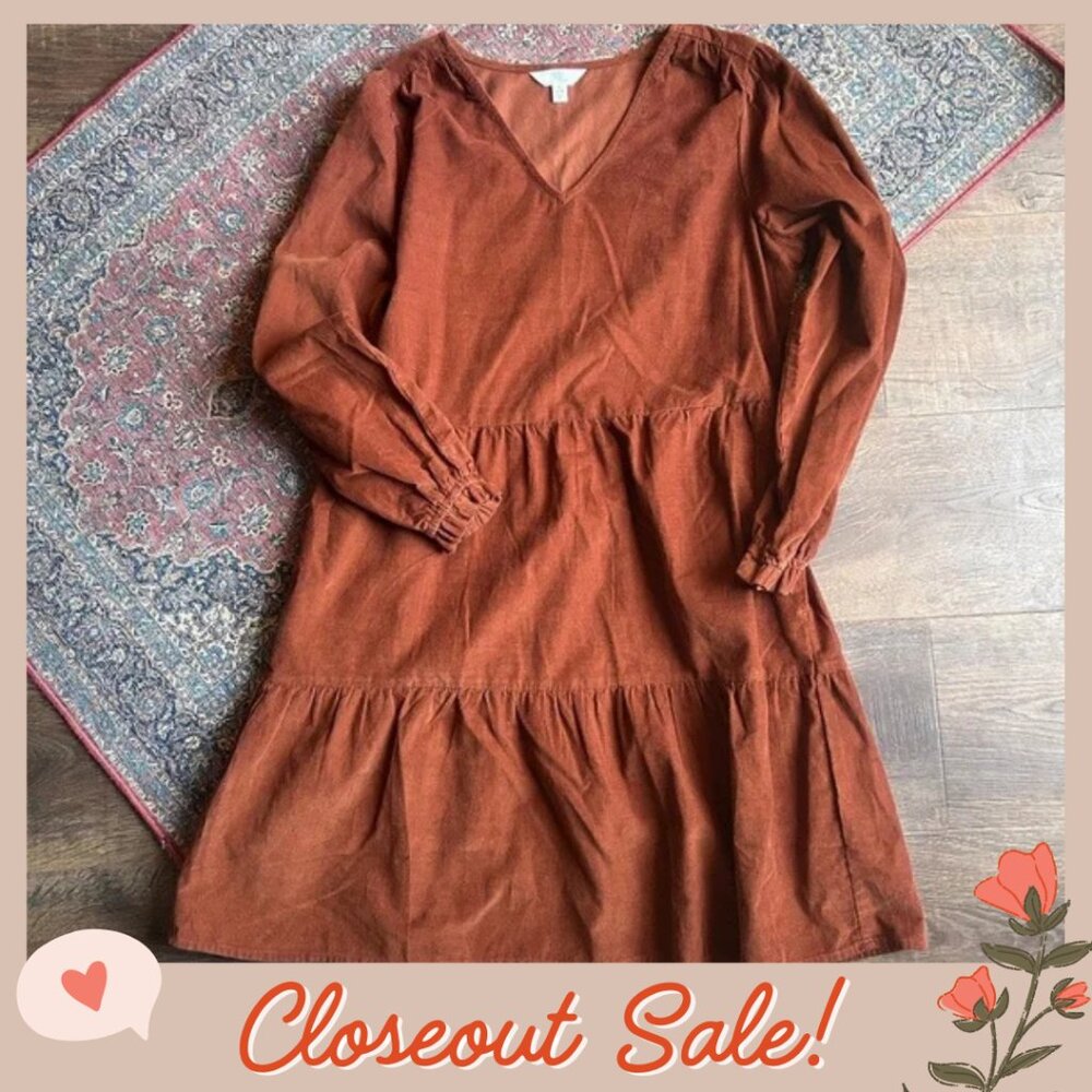Beautiful Brown Corduroy Dress size small